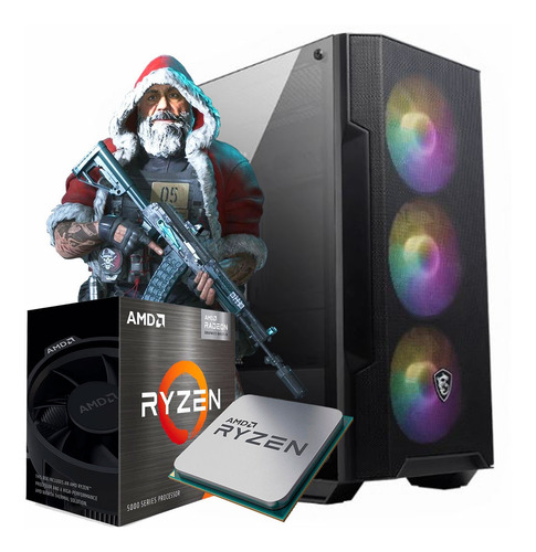 Imagen 2 de 5 de Pc Armada Gamer Amd Ryzen 5 5600g 16gb Ssd 500gb Win 10
