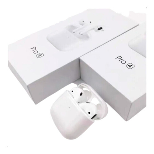 Auriculares inalámbricos Pro4 Tws Bluetooth 4.0, color blanco sin caja, color de luz blanco sin caja/blancos sin caja