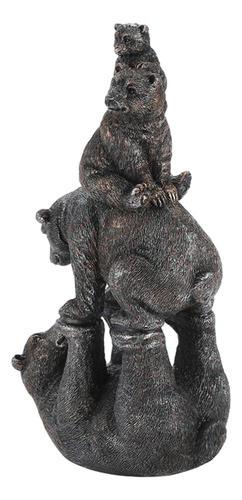 / Estátua De Estatueta De Urso Preto, Escultura Tradicional