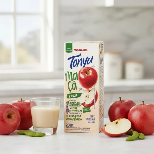 Kit C/10 Alimento De Soja Maça Yakult Tonyu 200ml | Parcelamento