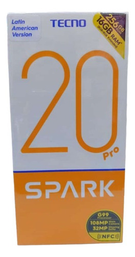  Celular Tecno Spark 20 Pro 8/256gb