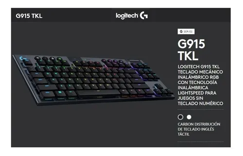 Logitech g915 teclado mecánico gaming inalámbrico rgb lg táctil sale