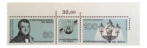 Alemania, Serie Mi 1537-38 Congreso Gas 1991 Mint L16207