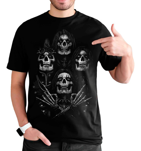  Camiseta Remera Rock Banda Calavera 