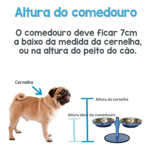Imagem 3 de 3 de Comedouro Pequeno Duplo Inox Altura Regulável - Rosa