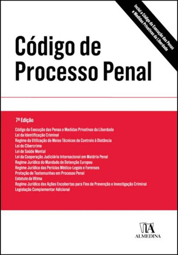 Libro Codigo De Processo Penal 07ed 21 De Almedina Almedina