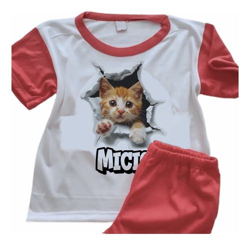 Pijamas Gatos Infantiles Con Nombres Personalizados - 6301