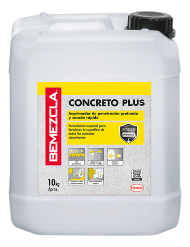 Bemezcla Concreto Plus - Imprimador Depenetración, 10kg