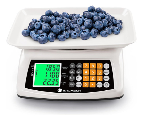 Escala De Cocina Digital Comercial De Bromech Con De Lcd,