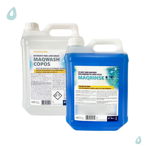 Kit Detergente Copos 5l E Secante 5l Máquina Lavar Louças