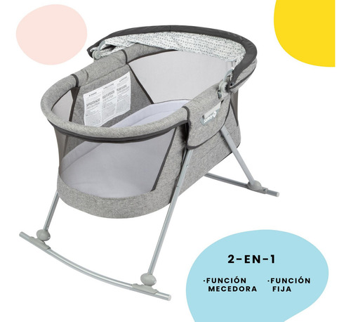 Cuna Moisés Mecedor Safety 1st Nap & Go Color Gris