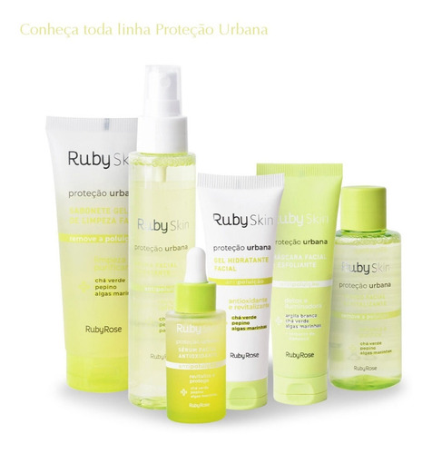 Imagem 7 de 10 de Sabonete Gel De Limpeza Facial Proteção Urbana Ruby Rose