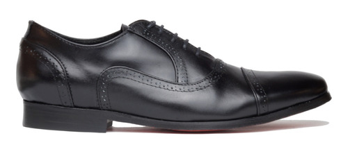 Zapato Oxford 100% Piel De Res Con Suela De Cuero