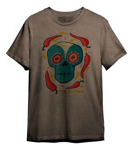 Calavera Chiles Mexicana Playera Rott Wear