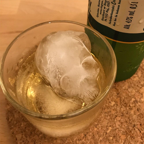 3d Skull Silicone Jello Ice Mold Flexible Cube Maker Tray...