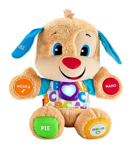 Peluche Fisher Price Ríe Y Aprende Perrito Aprende Conmigo en Ingles