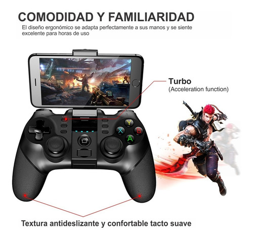 Control Ipega Pg-9076 Gamepad 3 En 1 Receptor Inalámbrico