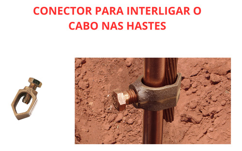 Kit Para Raio 30mt Cobre Nu 35mm +15 Peças