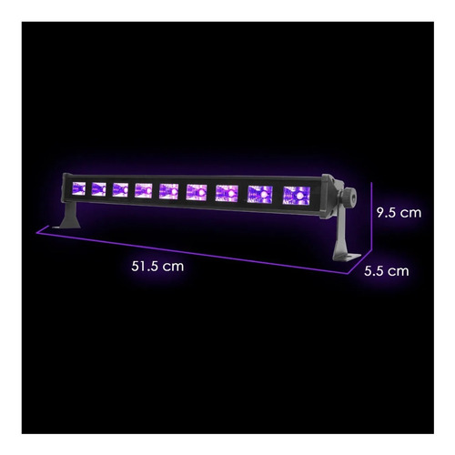 Barra Led 9 X 5 Watts Gama De Colores Uv
