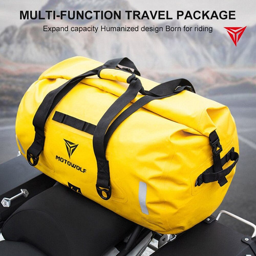 Imagen 3 de 9 de Bolsa Moto Impermeable 40lt Maleta Mochila Equipaje Moto