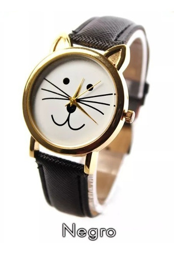 Reloj Juvenil Dama Gatito Geneva, Para Niña O Dama Fashion
