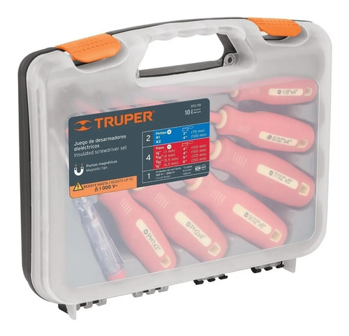 Juego Destornilladores Acero Dielectricos Magnetico Truper