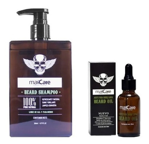 Shampoo De Barba + Aceite De Barba , Barberia Maxcare