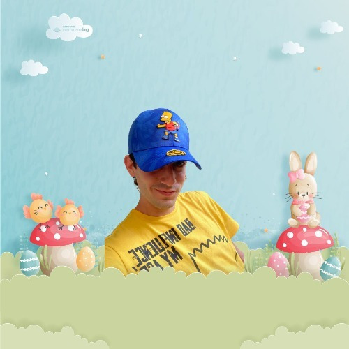 Gorra De Béisbol Bart Simpson, Azul Unitalla