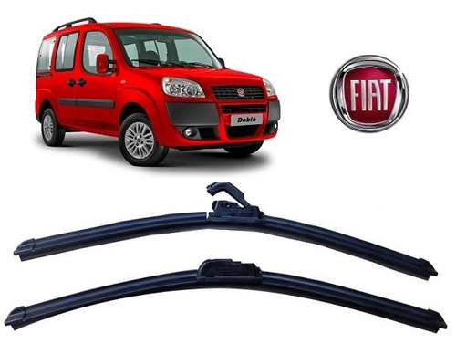 Par Palhetas Limpador Parabrisa Dianteiro Fiat Doblo 2001...