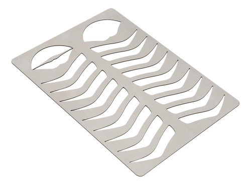 Para Plantillas Para Cejas Y Labios, Plata Cepillada, Acero