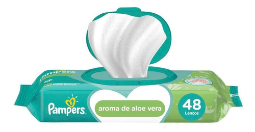 Toalhinhas Umedecidas Pampers Aloe Vera Com 48