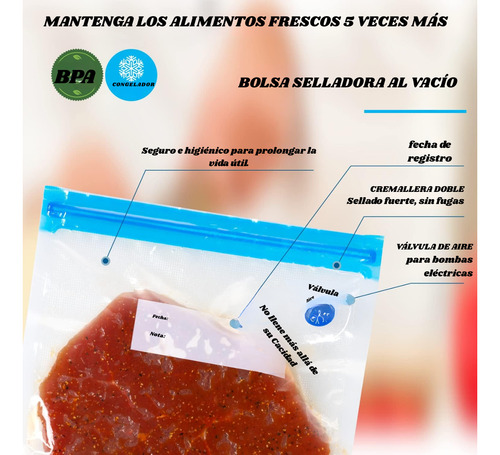 Bomba Sellador Aire Portátil Para Bolsas Vacío Alimento Ropa
