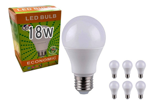 Lamparita/bombita/bombilla/lámpara Led Pack X6 Luz Fria 18w