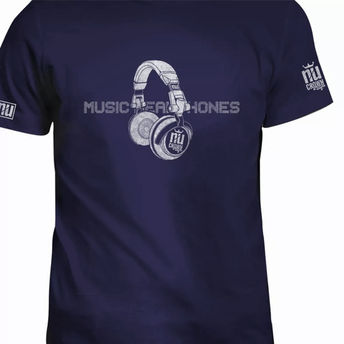 Camiseta Audifonos Estampados Hombre Mujer Nu Crown Eco Inp