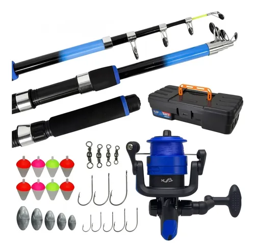Vara De Pesca 20lbs Completa Com Molinete E Linha Jau Pesca - R$ 55