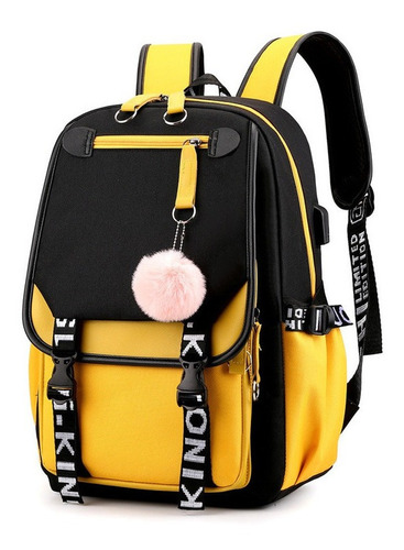 Mochila Kawaii De Estilo Coreano Para Jóvenes, Puerto Usb