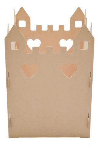 Casita Castillo Casa Infantil Madera Corazones 1x1m + Piso