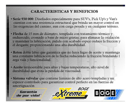 2 Amortiguadores Traseros Chev Equinox 2005-2006 3.4l Boge