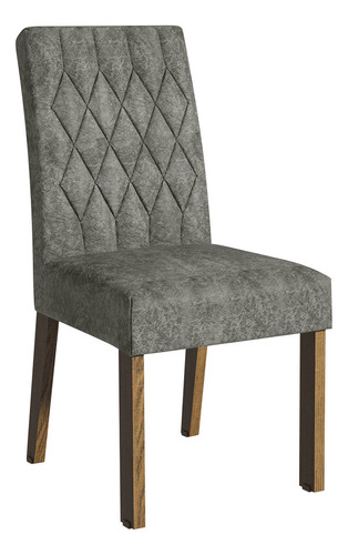 Juego de Comedor con Mesa y 4 Sillas Madesa Marilia Color Marrón/Negro/Gris
