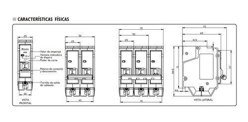 Imagen 3 de 6 de Breaker Breker Interruptor Termomagnetico 40a 3p Exceline