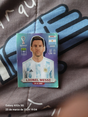 Lamina Mundial Messi 2022