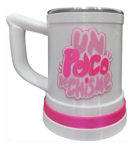 Vaso Chopp 500cc Un Poco De Chisme Cerveza Fernet Oferta!!! Blanco