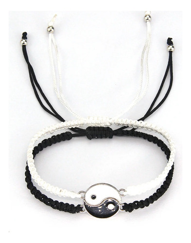 Pulsera Yin Yang Hilo Novios Amistad Pareja 2 En 1