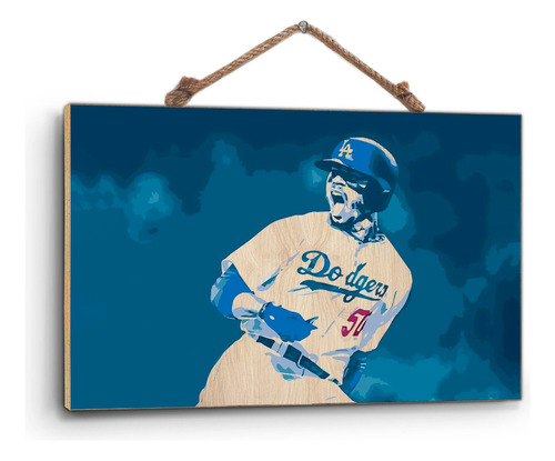 Cuadro De Madera Triplay Afiche Mookie Betts 60x90cm