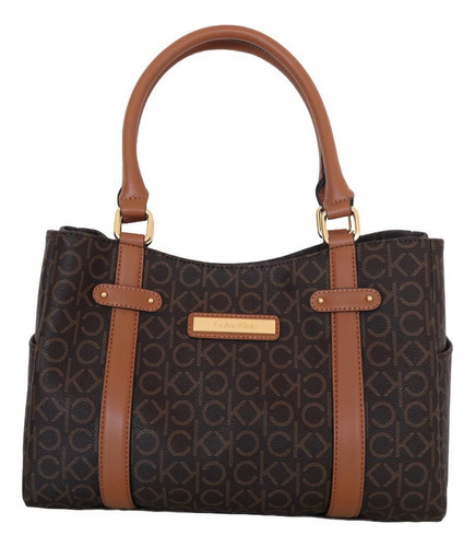 Bolsa Satchel Calvin Klein Cafe Casual Elegante