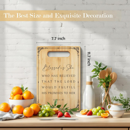 Tabla De Cortar Decorativa Con Versículos Bíblicos
