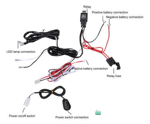 Kit De Arnés De Cableado Relé Para Arnés De Fusibles De 12 V