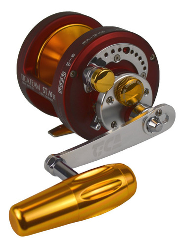 Tica Stl Carrete De Pesca Para Zurdos, Stl16n, Rojo