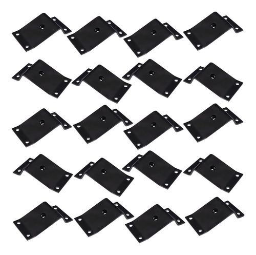 20 Chapinhas Inclinada 15º Fixação Pés Palito 5/16 Preto