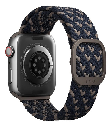 Correa Trenzada Para Apple Watch 46/45/44/42mm Aspen De Uniq Ancho De La Correa 2.2 Cm Color Azul Obsidiana